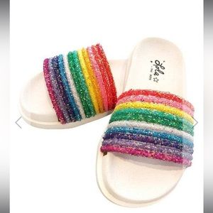 Lola + the boys glitter rainbow slides